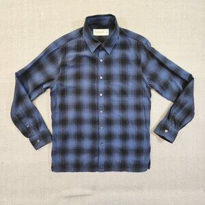 Abercrombie & Fitch Button Up Shirt Women's XS Blue Soft A&F Collection Plaid